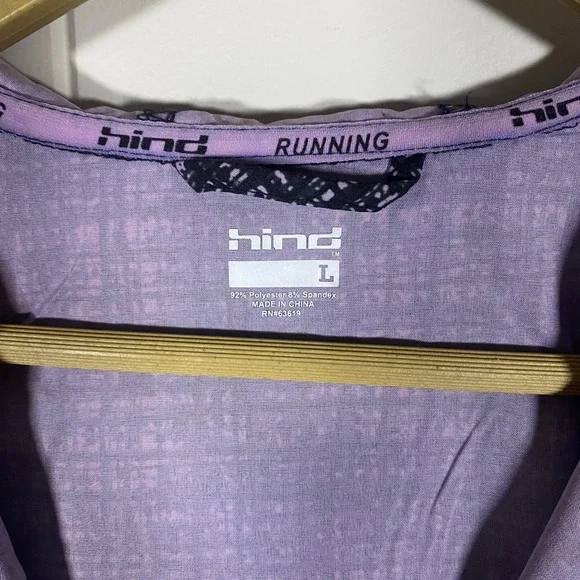 NWT Hind Ladies Running Jacket Black Purple Full Zip Hooded Women's Large - Picture 6 of 13